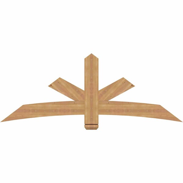 Ekena Millwork Alberta Smooth Timber Gable Bracket, Western Red Cedar, 72"W x 27"H x 1 1/2"D x 5 1/2"F, 9/12 Pitch GBW072X27X0206ALB00SWR - main